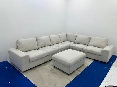 As perfect condition Ikea vimle corner sofa with footstool