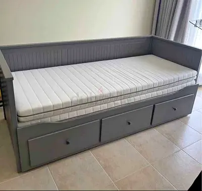 IKEA Hamnes daybed with 3 big storage drawers and 2 IKEA mattresses.