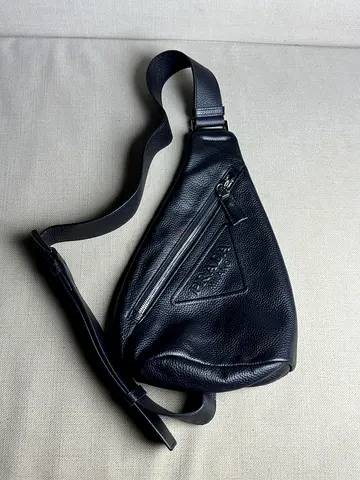 Black Prada Triangle Logo Crossbody bag