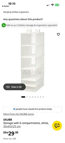 Ikea Storage with 6 compartments (x2): 20 AED 💰