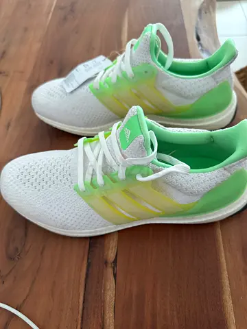Brand new White/green Adidas Ultraboost shoes