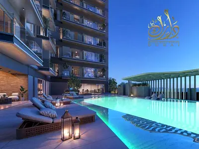 شقة بغرفة نوم واحدة | Lume Residences JVC | إطلالات على الشرفة والأفق | دخول المسبح والنادي الرياضي
