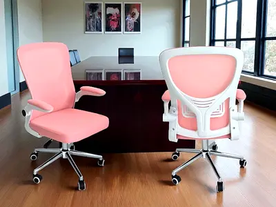Modern Pink Ergonomic Office Chair – Mesh Desk Chair For Home  Office