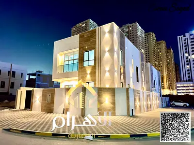 Villa for sale, including registration and ownership fees, on the main street, ready to move in, in one of Ajman's most prestigious areas. Freehold ow