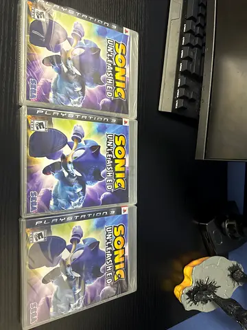 Sonic Unleashed (PlayStation 3) — 3  copies, sealed original cases bulk bundle