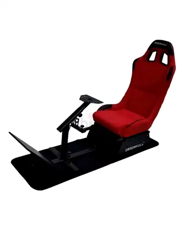 Dead skull Red sim racing cockpit seat