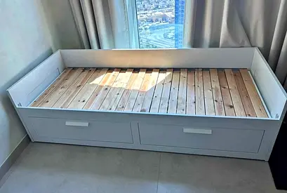 IKEA brimness daybed with 2 big storage drawers and 2 IKEA mattresses.