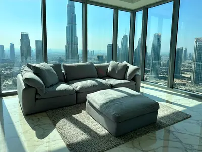 Marina home Luscious feather 🪶 filled modular sofa with footstool