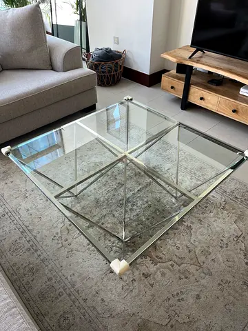 Stylish Glass Coffee Table  Side Table