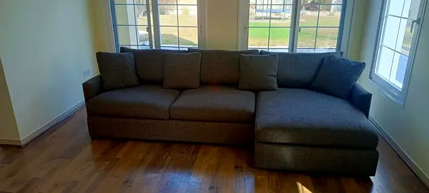 L shape Cratebarrel lounge deep sectional sofa