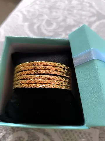 Elegant Gold plated Twist Bangle Bracelet