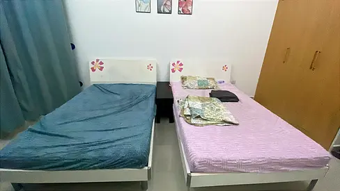 Twin bed with mattress