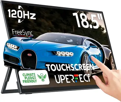 UPERFECT 18.5 Portable Touchscreen 120hz Monitor w/VESA  180° Adjustable Stand, Ultra-Slim  Ligh