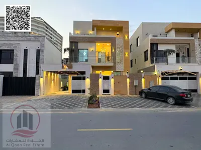 For sale, a villa in Ajman Al Helio, 5 master rooms, a Majles room, a hall, and a maid’s room, freehold for all nationalities
