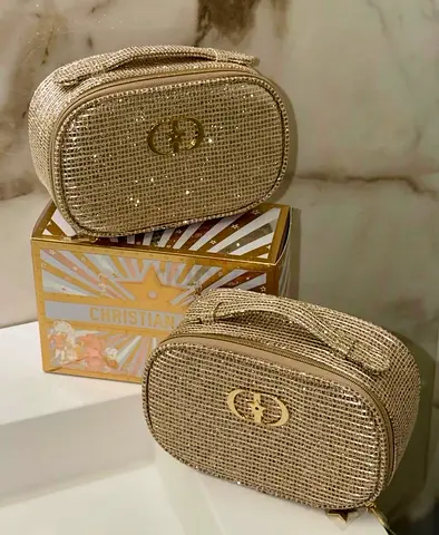 DIOR Gold Limited Edition Makeup Bag (GWP NIB)
