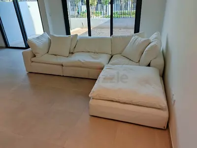 Like new condition marina home luscious sofa with footstool