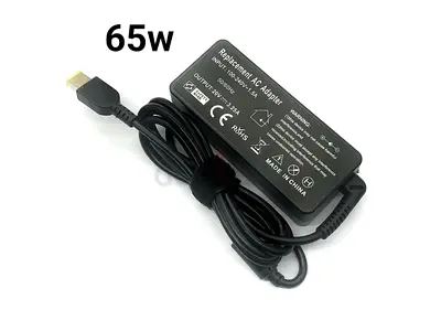 Used 65W replacement laptop charger (Lenovo slim rectangular tip)