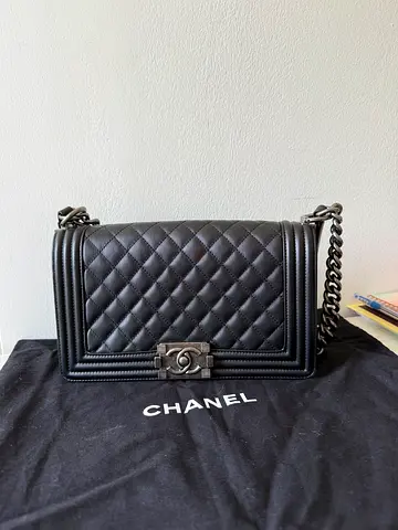 Chanel Boy Bag – Black Quilted Leather
