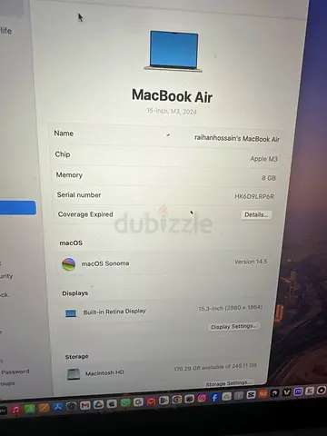 My MacBook Air 15 inch - Working