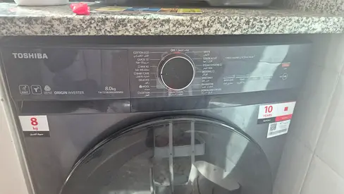 Toshiba front-load washing machine, working condition