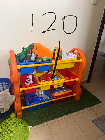 Childrens Toy Organizer Shelf with 9 Bins - Used