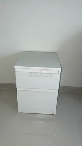 Chest of 2 drawers, white, 35x49 cm bedside table (nightstand) - used, good condition