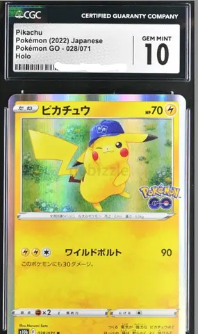 CGC Gem Mint 10 Pikachu — 2022 Japanese Pokémon GO 028/071 Holo