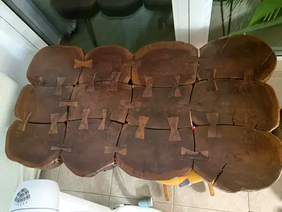 Unique Wooden Coffee Table with Intricate Joinery