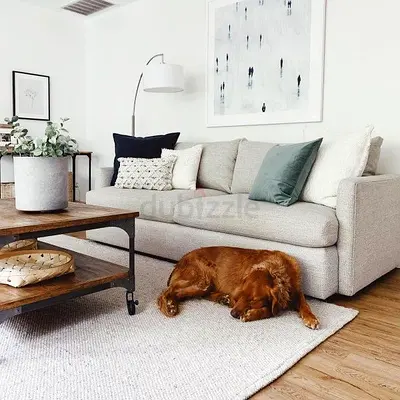 Premium quality crate berrel beige color 3 seater sofa