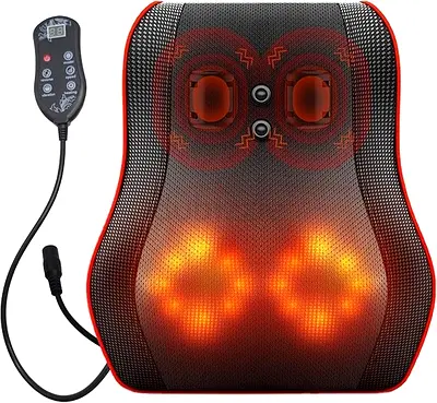 Neck Back Massager with Remote Control, 16 Massage Deep Shiatsu Head Kneading Shoulder Heat for Musc