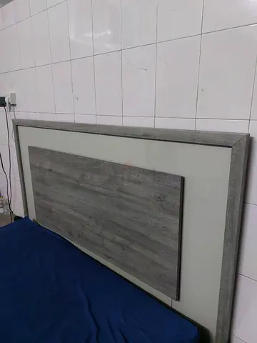 Modern Bed with mattress and two side tables for sale