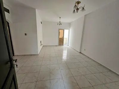 Beautiful 2-bedroom apartment for rent with a spacious living room, balcony, amazing view, and free gym & pool in Al Qasimia Al Nad.