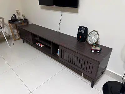 Dark wood TV entertainment unit, well kept