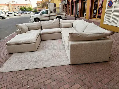 Feather 🪶 filled Modular 2XL Sofa and footstool