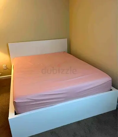 IKEA Malm Queen size bed frame with mattress - used, good condition