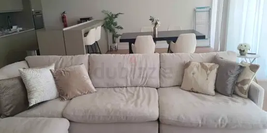 Home Center 4 swin feather filled sofa with footstool