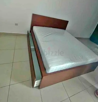 Ikea Malm bed with mattress queen size