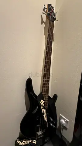 Black 4-String Electric Bass Guitar - Good Condition