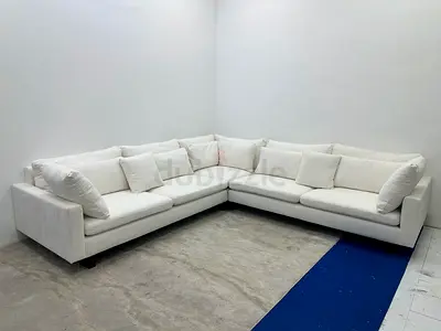 Like new condition west elm corner sofa