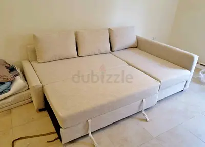 Ikea L Shape Sofa cum bed with big storage in L , and You can fix the L left and right any side