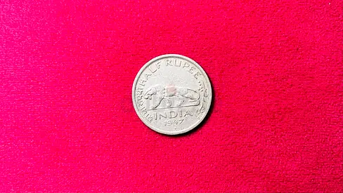 BRITISH INDIA COIN HALF RUPEE YEAR 1947