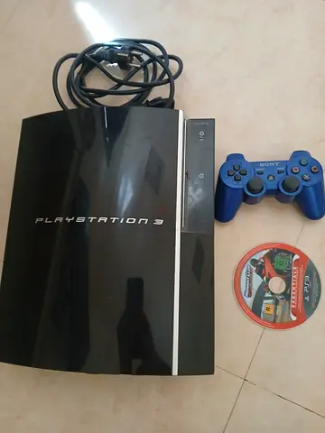 Sony PlayStation 3 console with controller and game - used