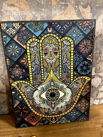 2 solid wood hand panted wool froms