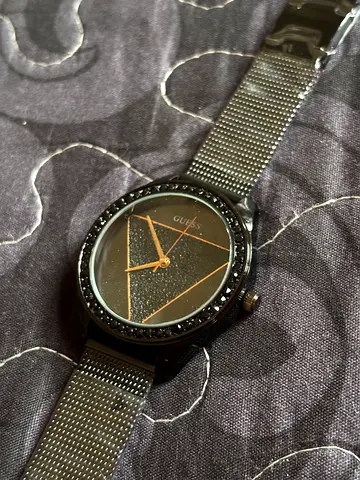 GUESS G-Twist Black Mesh Watch