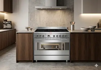 Smeg latest model full electric ceramic 5 hobs cooking range oven dual fan stove 90x60 by bvcxz