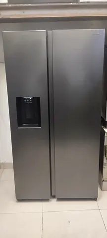 Stainless Steel Side-by-Side Refrigerator with Water Dispenser
