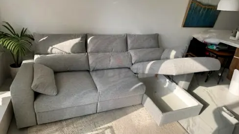 Perfect condition Ikea Eskilstuna I shape sofa bed with storage Excellent condition