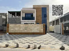 🏡 Modern villa for sale in Al Helio 2, Ajman, with a swimming pool, opposite Al Zahia Roundabout.