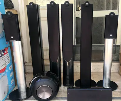 Bowers  Wilkins 7.1 speaker system/ Onkyo 5010 Amplifier.