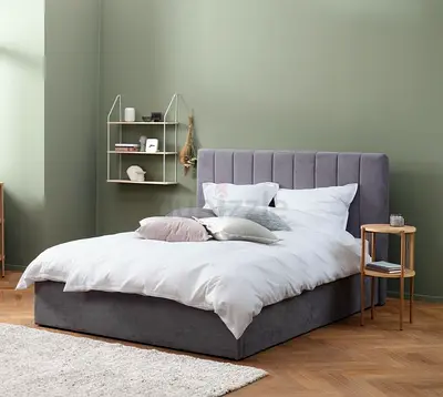 Grey Brand new Queen size bed storage bed including medical mattress good Quality Queen bed